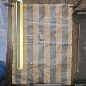 Vintage Striped Drawstring Bag